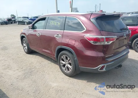 2014 Toyota Highlander Xle V6 z USA, uszkodzony, nr VIN 5TDJKRFH7ES023988